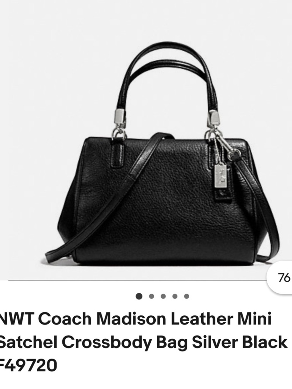 Coach Plum Leather Satchel Handbag - Elegant Purple Shoulder Bag - Picture 13 of 13
